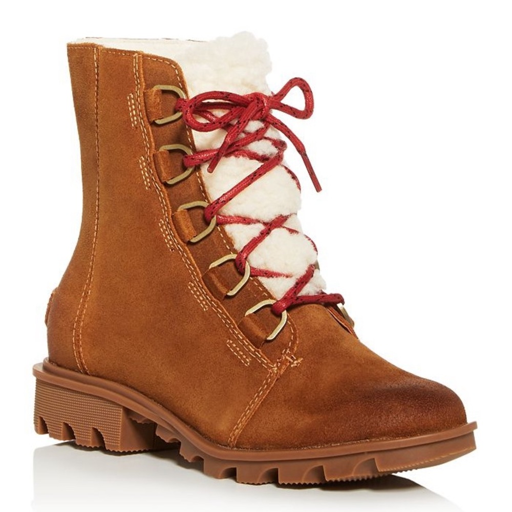 Sorel Brown Winter Boots with Red Laces